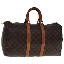 Louis Vuitton-LOUIS VUITTON Monogram Keepall 45 Sac de Boston M41428 LV Auth 76939-Monogramme