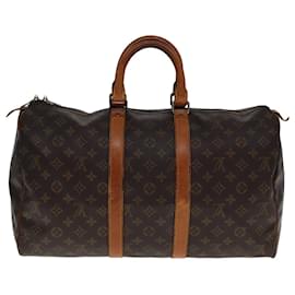 Louis Vuitton-LOUIS VUITTON Monogram Keepall 45 Boston Bag M41428 LV Auth 76939-Monogram