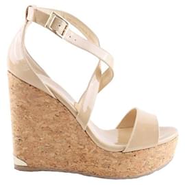 Jimmy Choo-Leather sandals-Beige