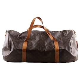 Louis Vuitton-Leather travel bag-Brown