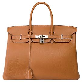 Hermès Bolsa HERMES Birkin 35 em Couro Dourado - 101996 Dourado