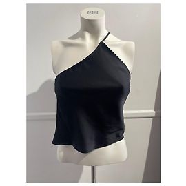 ANINE BING  Top T.Internazionale XS Seta Nero