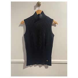 Tops VERSACE T.International M Viscose Noir