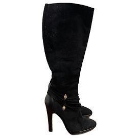 ROBERTO CAVALLI Boots T.EU 38 Suede Black