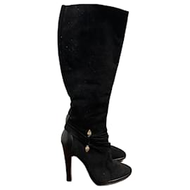 Roberto Cavalli-ROBERTO CAVALLI  Boots T.EU 38 Suede-Black