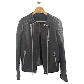 Balmain-BALMAIN  Jackets T.International L Leather-Black