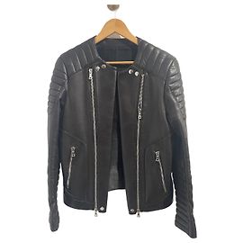 BALMAIN Jacken T.International L Leder Schwarz