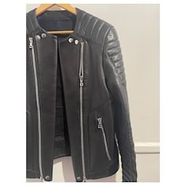 Balmain-BALMAIN  Jackets T.International L Leather-Black