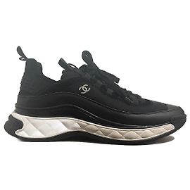 CHANEL  Trainers T.EU 44 Cloth Black