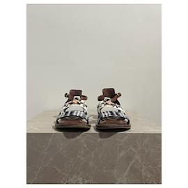 Louis Vuitton-LOUIS VUITTON  Sandals T.IT 35.5 Leather-Camel