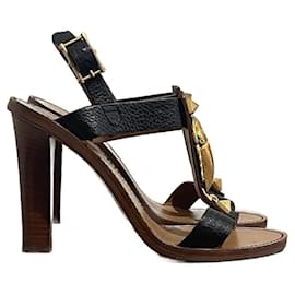 Valentino Garavani-VALENTINO GARAVANI  Sandals T.EU 36.5 Leather-Black