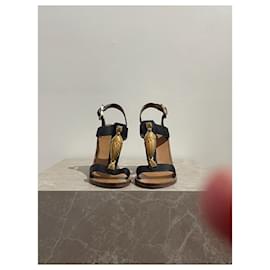 Valentino Garavani-VALENTINO GARAVANI  Sandals T.EU 36.5 Leather-Black
