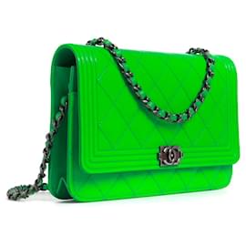 Chanel-CHANEL Sacs à main T. Cuir-Vert