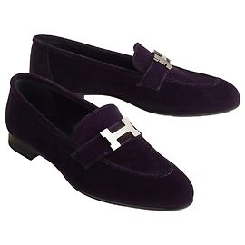 Mocassins Hermès modèle Paris 37,5 Violet