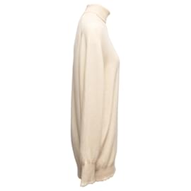 Chanel-Cream Chanel Cashmere Turtleneck Sweater Size US M/L-Cream