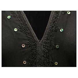 Dolce & Gabbana-Black Dolce & Gabbana Sequin-Embellished Maxi Dress Size US S/M-Black