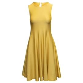 Christian Dior-Yellow Christian Dior Sleeveless A-Line Dress Size US S-Yellow