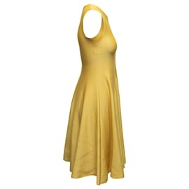 Christian Dior-Yellow Christian Dior Sleeveless A-Line Dress Size US S-Yellow