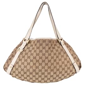 Gucci-Gucci GG Monogram Abbey Shopper Bag-Beige