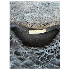 Balenciaga-Pull en mohair tricoté B/W de Balenciaga par Nicolas Ghesquière.-Noir,Blanc
