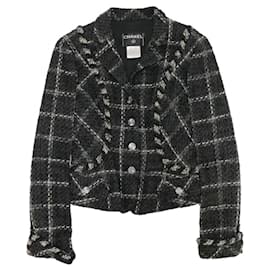 Chanel-Rare Black Tweed Jacket-Black