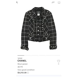 Chanel-Veste en tweed noir rare-Noir