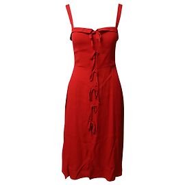 Robe Midi Reformation Eddie en Viscose Rouge Rouge