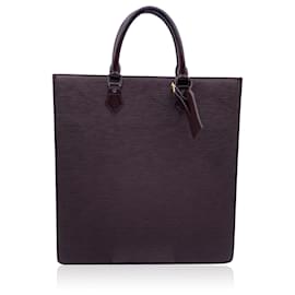 Louis Vuitton-Vintage Brown Epi Leather Sac Plat GM Tote Shopping Bag-Brown
