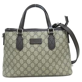 Gucci-Gucci GG Supreme Handbag Canvas Handbag 429019 in Excellent condition-Brown