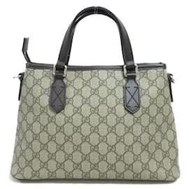 Gucci-Gucci GG Supreme Handtasche aus Canvas 429019 in gutem Zustand-Braun