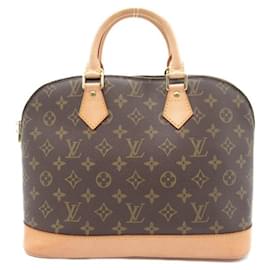 Louis Vuitton-Sac à main Louis Vuitton Alma PM en toile M51130 en excellent état-Marron