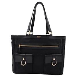 Gucci-Gucci GG Canvas Tote Bag Canvas Tote Bag 146247 in Excellent condition-Black