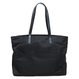 Prada-Prada Tessuto Tote Bag  Canvas Tote Bag 1BG052 in Very Good Condition-Black