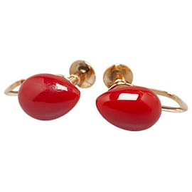 & Other Stories-LuxUness 18K Stone Earrings Metal Earrings in Excellent condition-Golden