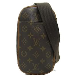 Louis Vuitton-Louis Vuitton Pochette Gange Canvas Belt Bag M51870 in Excellent condition-Brown