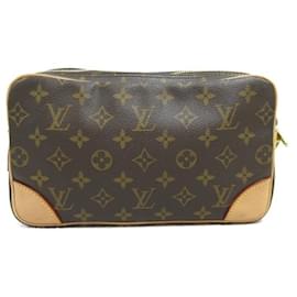 Louis Vuitton-Louis Vuitton Marly Dragonne Canvas Clutch Bag M51825 in Excellent condition-Brown