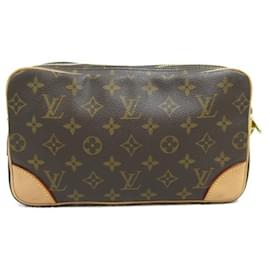 Louis Vuitton-Pochette en toile Marly Dragonne Louis Vuitton M51825 en excellent état-Marron