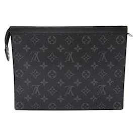 Louis Vuitton-Louis Vuitton Pochette Voyage MM Canvas Clutch Bag M61692 in Excellent condition-Black