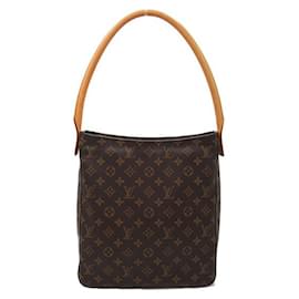 Louis Vuitton-Bolso de hombro Louis Vuitton Looping GM de lona M51145 en muy buen estado-Castaño