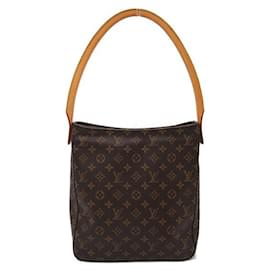 Louis Vuitton-Bolso de hombro Louis Vuitton Looping GM de lona M51145 en muy buen estado-Castaño