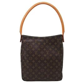 Louis Vuitton-Louis Vuitton Looping GM Canvas Shoulder Bag M51145 in Good condition-Brown