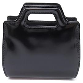 Salvatore Ferragamo-Bolso de mano de cuero Wanda Micro de Salvatore Ferragamo en excelente estado-Negro