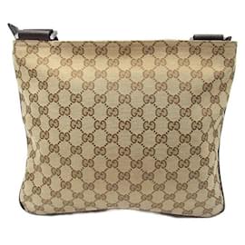 Gucci-Gucci GG Canvas Crossbody Bag Canvas Crossbody Bag in Good condition-Brown