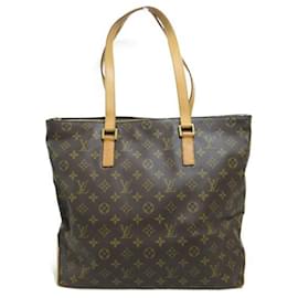 Louis Vuitton-Bolso tote Cabas Mezzo de lona Louis Vuitton M51151 en muy buen estado-Castaño