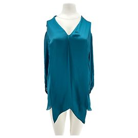 Top in seta T.FR 36 di Alexandre Vauthier Blu