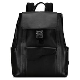 Dior-Dior Leather Saddle Backpack in Very Good Condition-Black