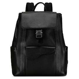 Dior-Dior Saddle backpack Leather Backpack 1-0158186 in Good condition-Black