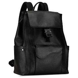 Dior-Dior Leather Saddle Backpack in Very Good Condition-Black