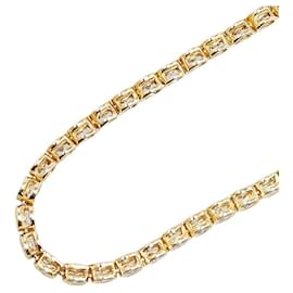 & Other Stories-LuxUness 18k Gold Diamond Tennis Bracelet Metal Bracelet in Excellent condition-Golden