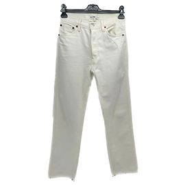 Jeans Re/Done T.US 27 Algodão Branco